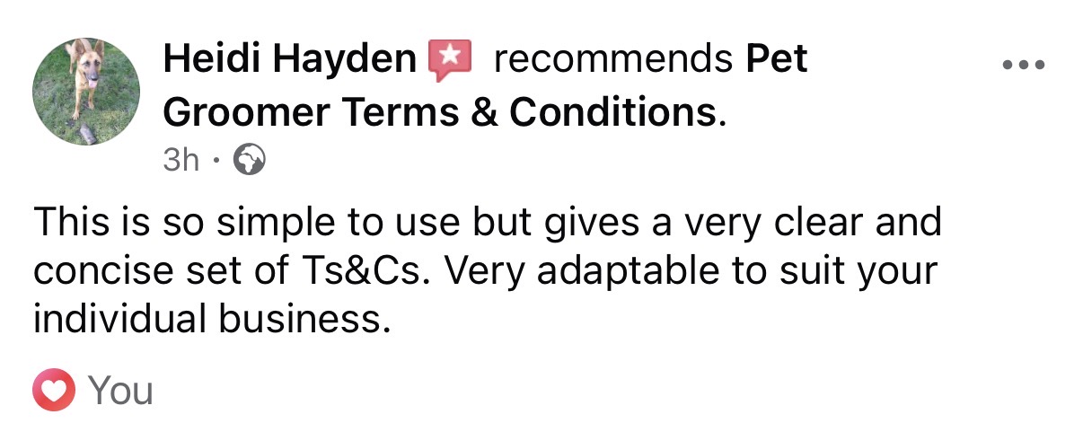 Facebook recommendation from Heidi Hayden